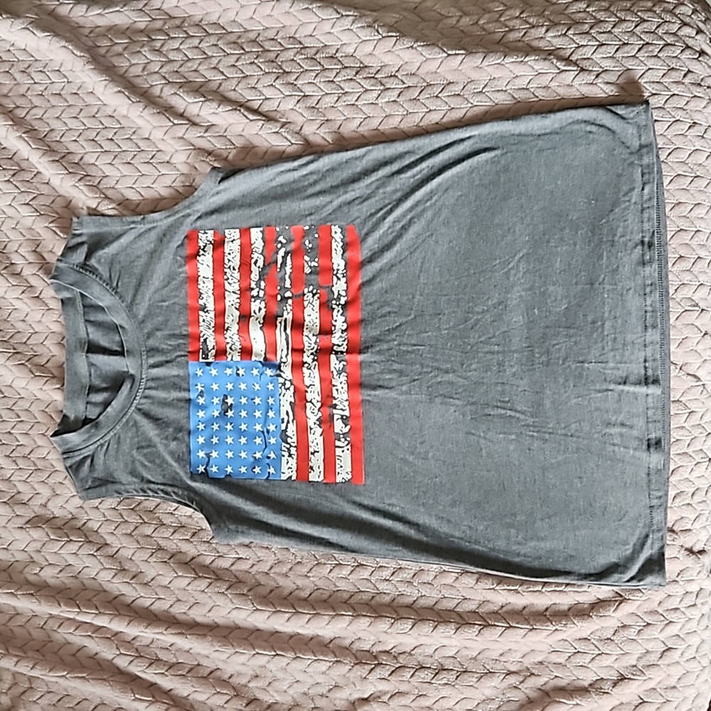 NWOT Unbranded American Flag Tank Top